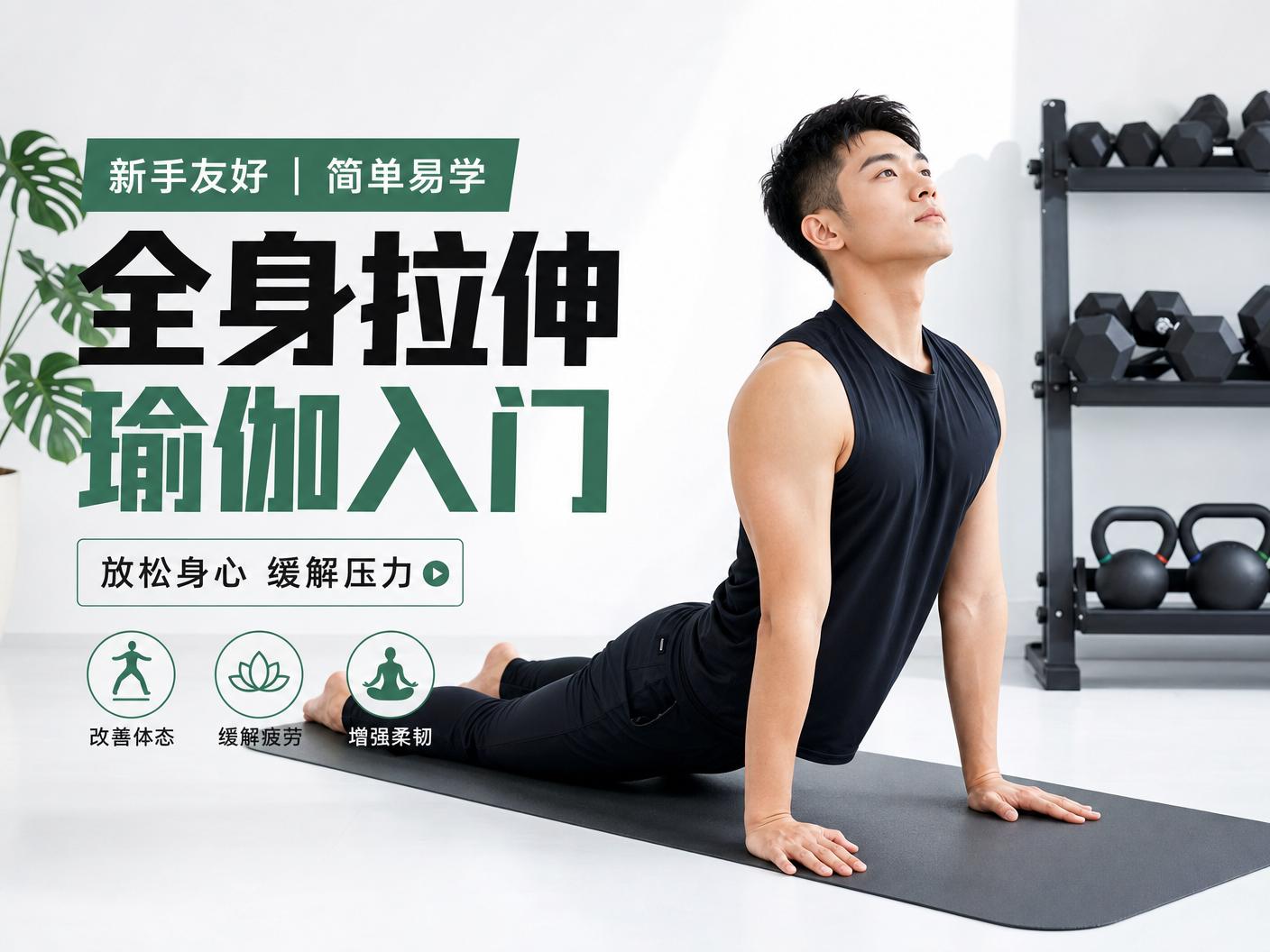 呦呦视频-【呦呦视频】全身拉伸瑜伽入门传媒教程，放松身心缓解压力